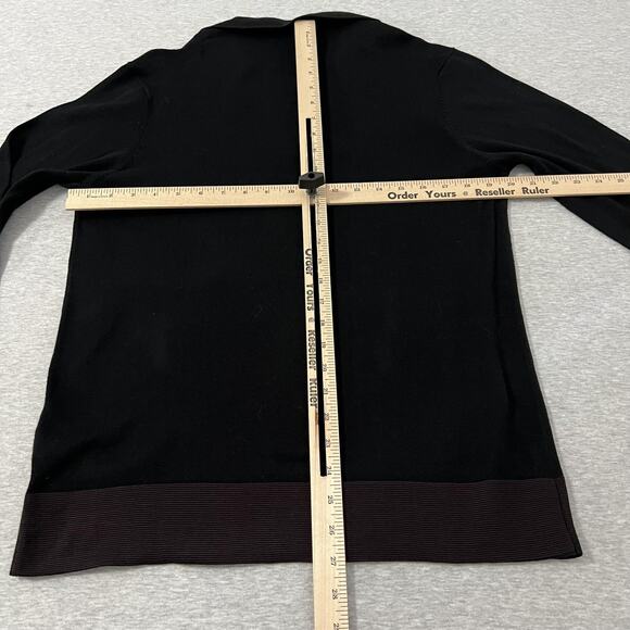 Vintage Kenneth Cole Sweater Mens Medium Black Brown Long Sleeve Collar Pullover - Picture 9 of 15